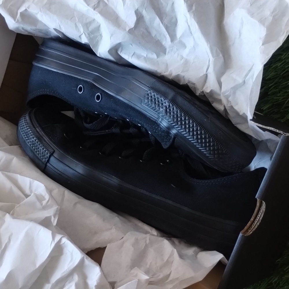 Converse All Star Chuck Taylor Black On Black Unisex M7 W9 - Picture 11 of 13